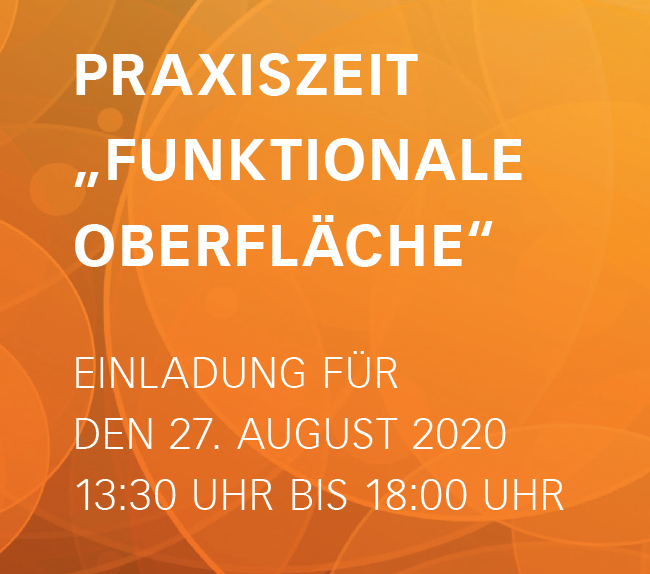 Praxiszeit Funktionale Oberfläche am 27.08.2020 von 13:30 Uhr bis 18:00 Uhr im LWL-Industriemuseum Henrichshütte Hattingen