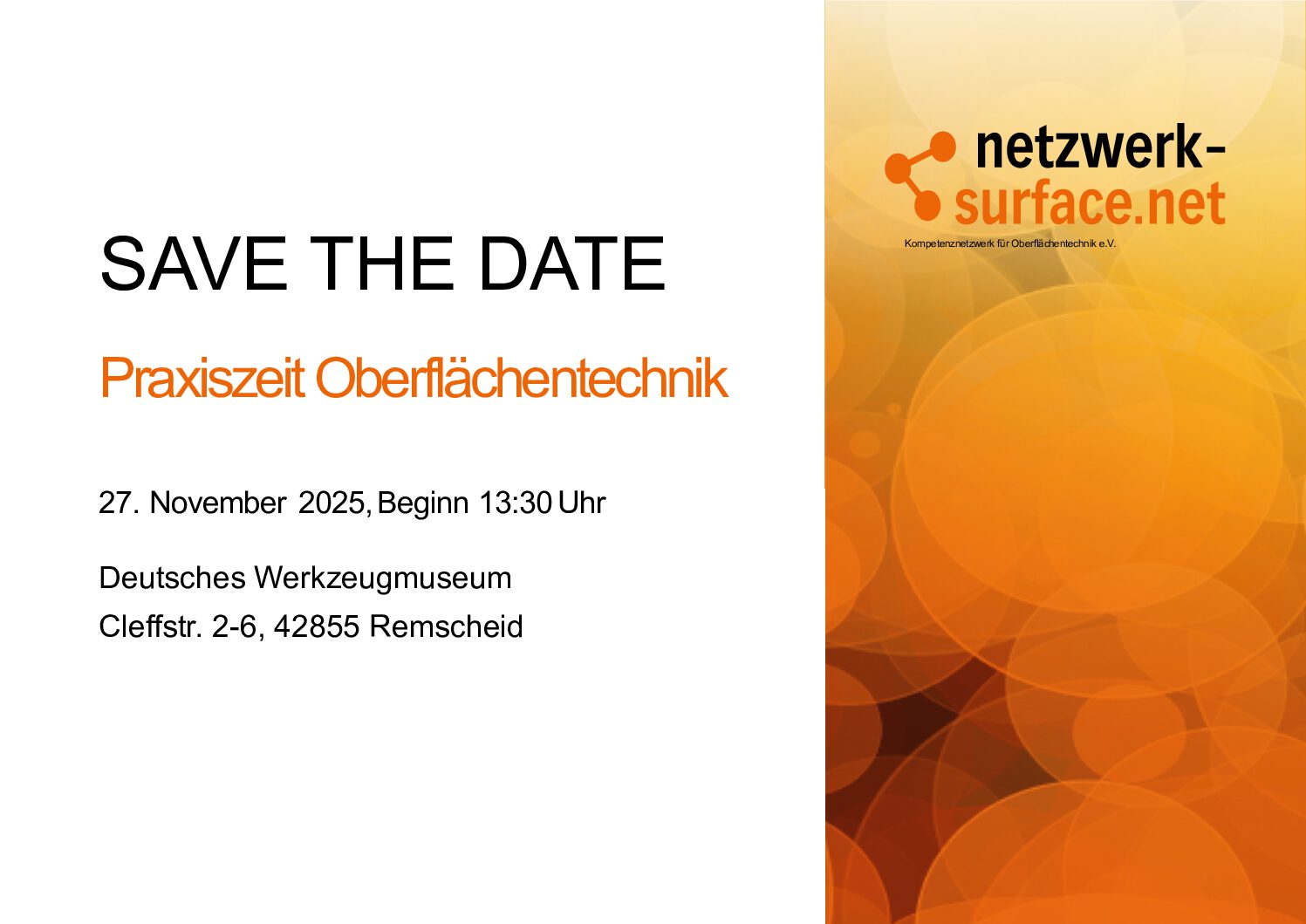 Save the Date – 27. November 2025